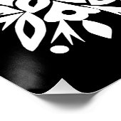 BWバードアート切り出しポスター – ネガティブイメージ ポスター (コーナー)