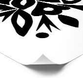 BWバードアート切り出しポスター – 前向き画像 ポスター (コーナー)