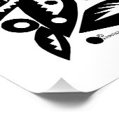 BWバードアート切り出しポスター – 前向き画像 ポスター (コーナー)