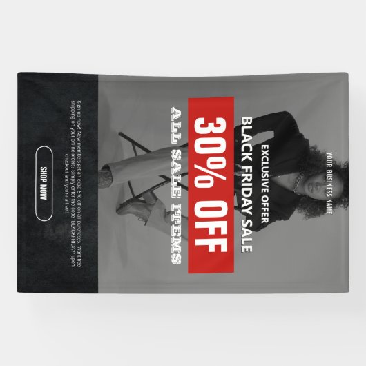 BWフォトブラックフライデーセール製品プロモーション 横断幕 (横)