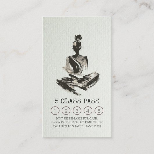 BWヨガインストラクターブラシストローククラスパスロイヤリティ ロイヤリティカード (正面)