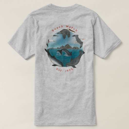 BW基本的なT --GFNMSのロゴの背部 Tシャツ (デザイン裏面)