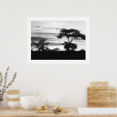 BW日没 ポスター (キッチン)