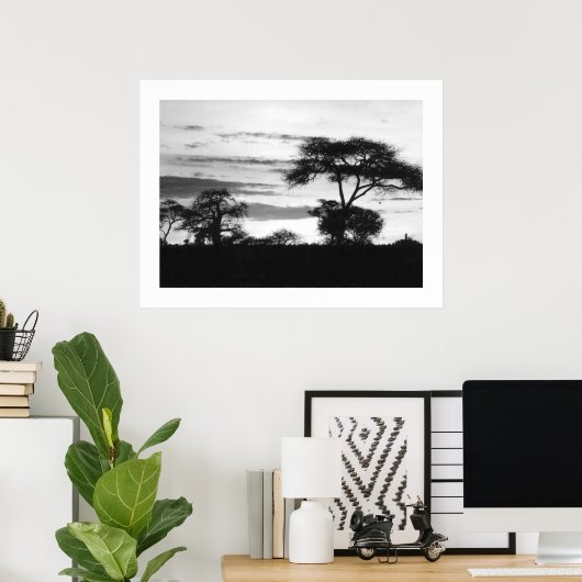 BW日没 ポスター (ホームオフィス)