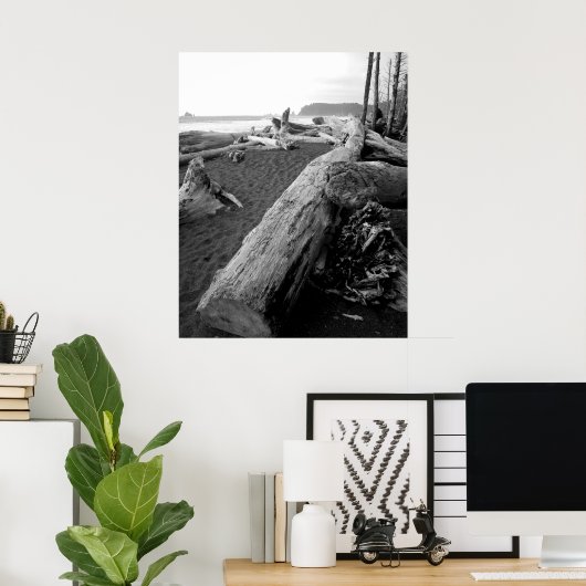 bw流木2 ポスター (ホームオフィス)