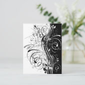 BW グランジ ポストカード (スタンド正面)