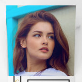 BW | ゴールド エレガント クラシック 8 フォト 卒業 三つ折り案内状 (内部最初)