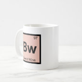 Bw -ボックスワイン化学の周期表記 コーヒーマグカップ (正面左)