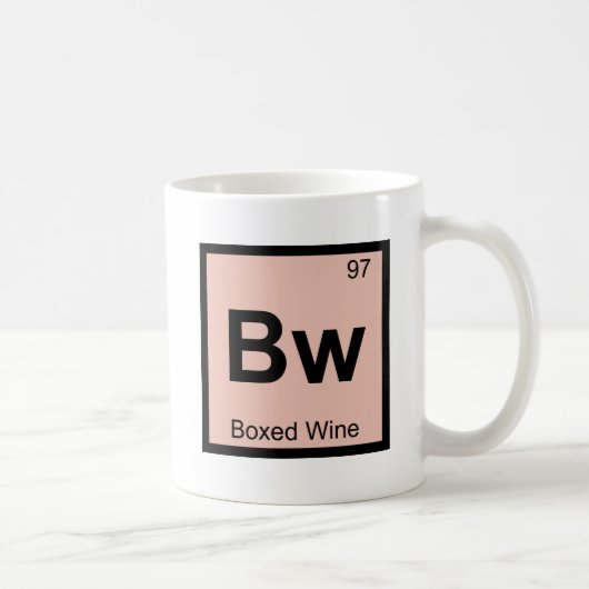 Bw -ボックスワイン化学の周期表記 コーヒーマグカップ (右)