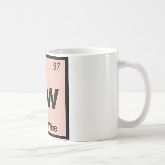 Bw - 化学元素記号 ボックスワイン コーヒーマグカップ (右)