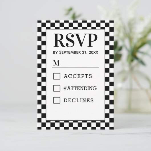 BW 市松模様にRSVP (スタンド正面)