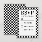 BW 市松模様にRSVP (正面/裏面)