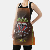 bw!生物学的災害［有害物質］警告の！スカル エプロン (インサイチュ)