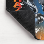 bw!生物学的災害［有害物質］警告の！スカル マウスパッド (コーナー)