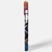 bw!生物学的災害［有害物質］警告の！スカル Case-Mate iPhoneケース (裏面 / 左)