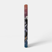 bw!生物学的災害［有害物質］警告の！スカル samsung galaxyケース (左側面)