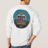 bw!生物学的災害［有害物質］警告の！スカル tシャツ (裏面)