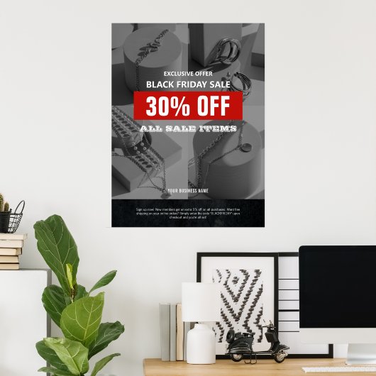 BW 4写真ブラックフライデーセール製品プロモーション ポスター (ホームオフィス)