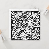 BW Birds Papercutカード カード (正面/裏面インサイチュ)