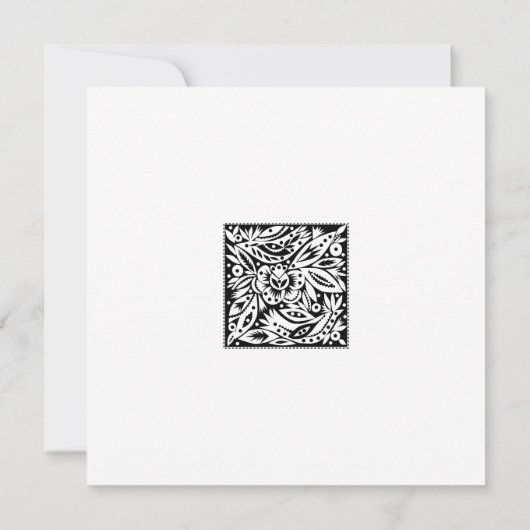 BW Birds Papercutカード カード (裏面)