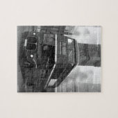 BW Black & White London Bus & Big Ben ジグソーパズル (横)