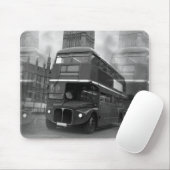 BW Black & White London Bus & Big Ben マウスパッド (マウス)
