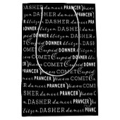 BW Christmas Gift Bag | Santa's Reindeer ミディアムペーパーバッグ (正面)