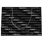 BW Christmas Gift Bag | Santa's Reindeer ラージペーパーバッグ (正面)