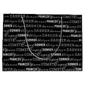 BW Christmas Gift Bag | Santa's Reindeer ラージペーパーバッグ (裏面)