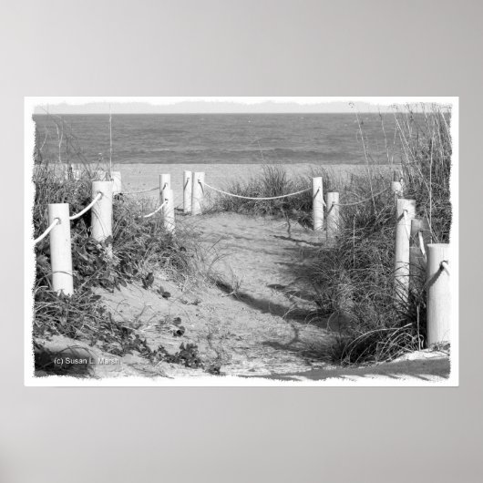 BW Fort Pierce、フロリダ州のビーチウォークドゥーンはロープをオフにした ポスター (正面)