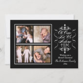 BW Oh彼来のクリスマス写真を崇拝しよう シーズンカード (正面)