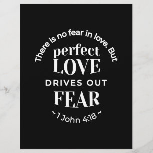 BW 'Perfect Love Drives Out Fear' - 1ヨハネ4:18 チラシ