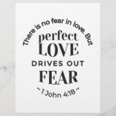 BW 'Perfect Love Drives Out Fear' - 1ヨハネ4:18 チラシ (裏面)