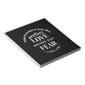 BW 'Perfect Love Drives Out Fear' - 1ヨハネ4:18 ノートパッド (アングル)