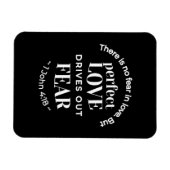 BW 'Perfect Love Drives Out Fear' - 1ヨハネ4:18 マグネット (横)