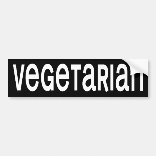 BW_vegetarian バンパーステッカー (正面)