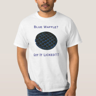BWAFFLEの青いワッフルか。、それ得られる!!舐めました!! Tシャツ