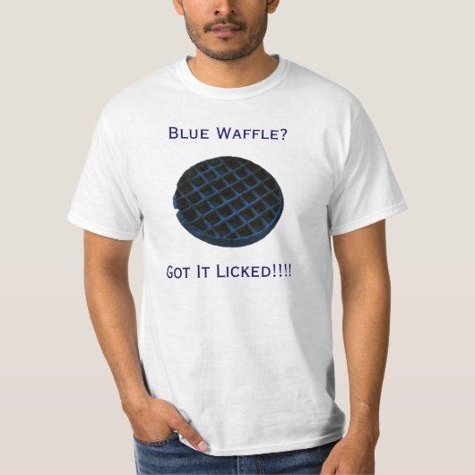 BWAFFLEの青いワッフルか。、それ得られる!!舐めました!! Tシャツ (正面)