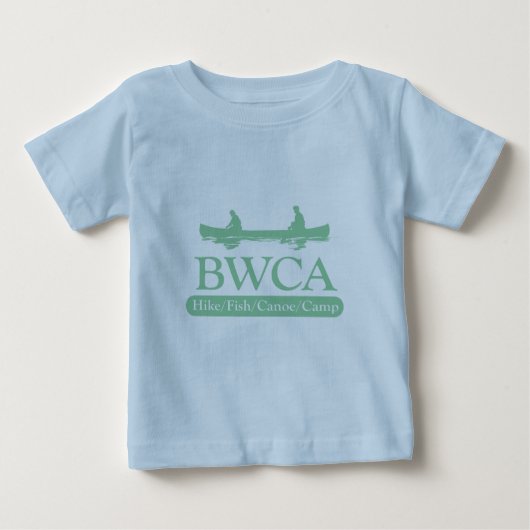 BWCA /ハイキングフィッシュカヌーキャンプ ベビーTシャツ (正面)