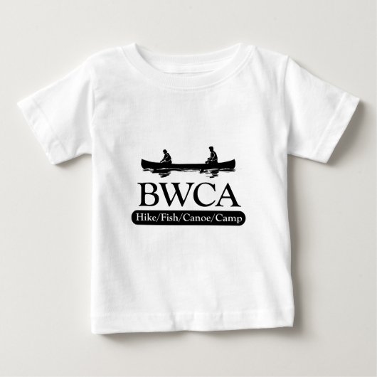 BWCA /ハイキングフィッシュカヌーキャンプ ベビーTシャツ (正面)