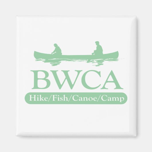 BWCA /ハイキングフィッシュカヌーキャンプ マグネット (正面)