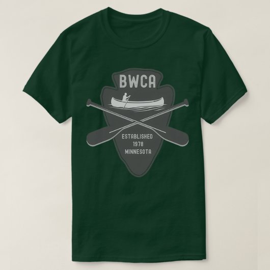 BWCA Boundary Waters Canoe Area  (2)  Tシャツ (デザイン正面)