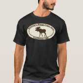 BWCA Boundary Waters Canoe Area Minnesota Moose Tシャツ (正面)