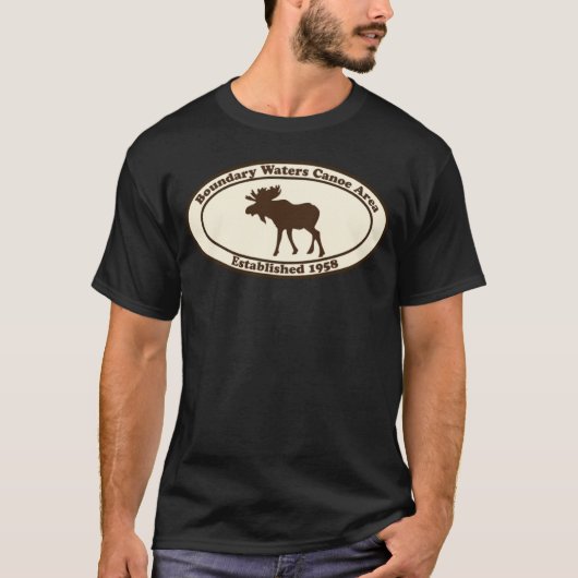 BWCA Boundary Waters Canoe Area Minnesota Moose Tシャツ (正面)