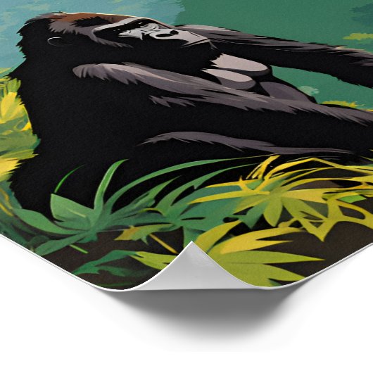 Bwindi不可侵国立公園 ポスター (角)