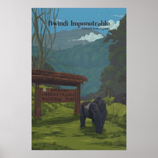 Bwindi Impenetrable Forest National Park Uganda ポスター (正面)