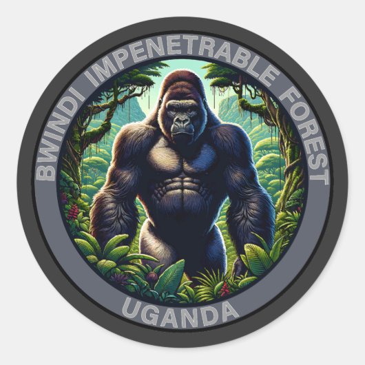 Bwindi Impernable Forest Uganda ラウンドシール (正面)