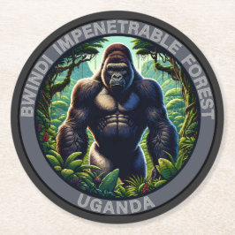 Bwindi Impernable Forest Uganda ラウンドペーパーコースター