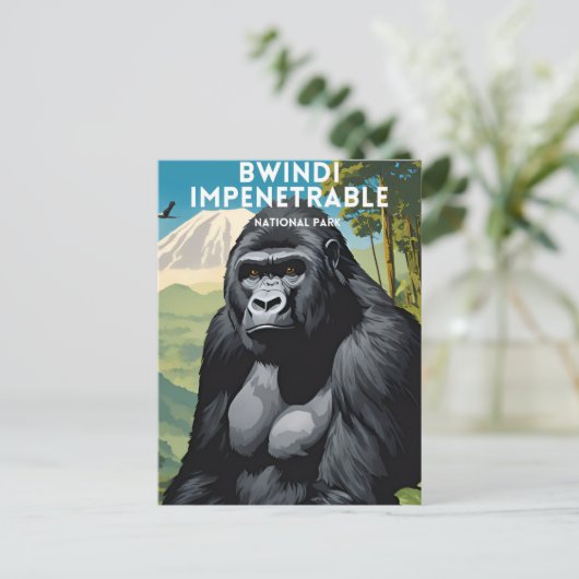 Bwindi Impernetable国立公園旅行 ポストカード (スタンド正面)