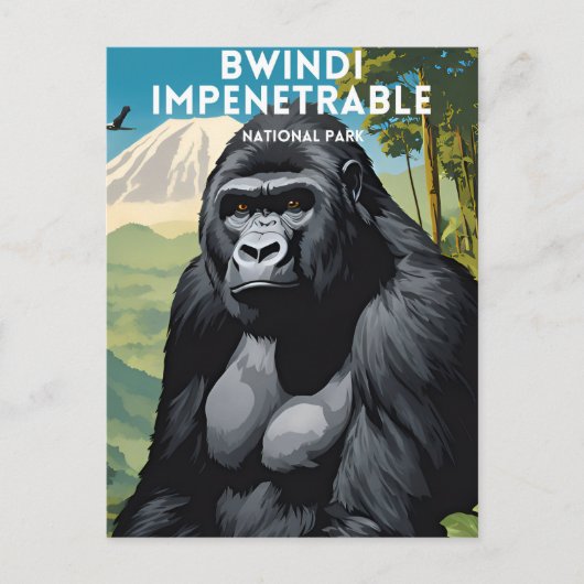 Bwindi Impernetable国立公園旅行 ポストカード (正面)